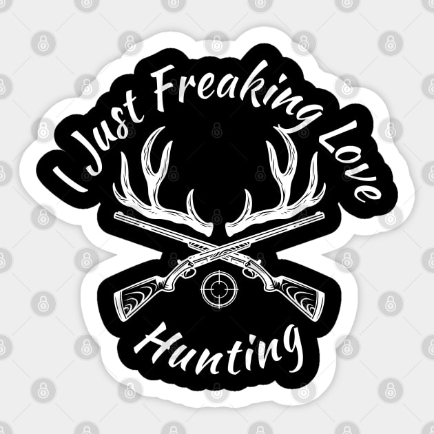 I Love Hunting Vintage Sticker by SAM DLS